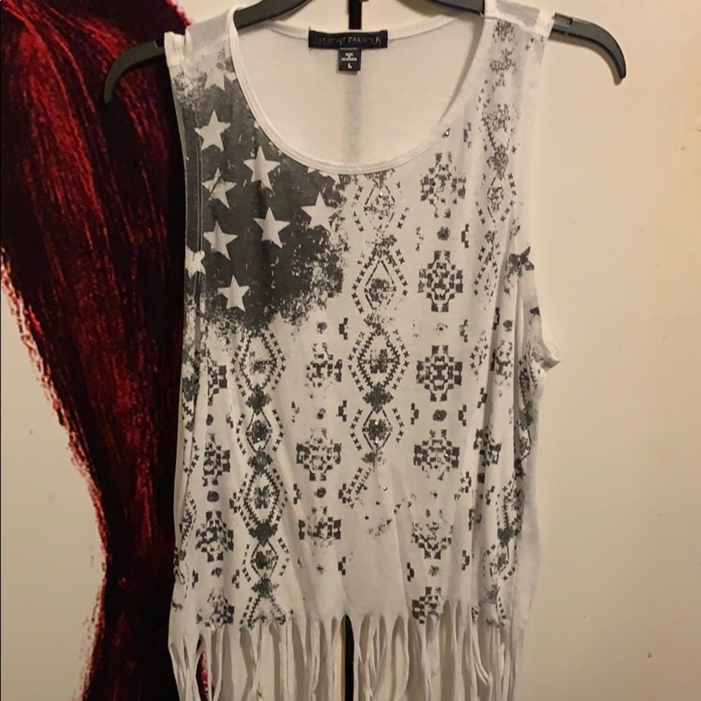 American flag tank top